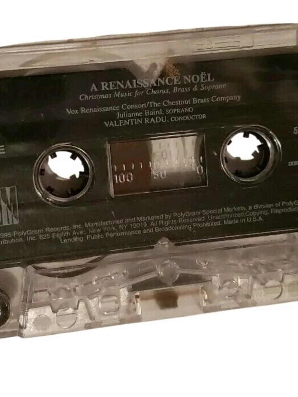 A Renaissance Noel Christmas Music for Chorus Brass Cassette Tape Vox Consort
